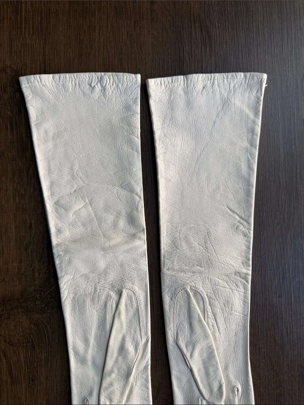 Vintage 1950s–60s Misanase West Germany White Leather Opera Gloves
